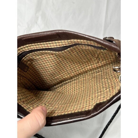 Vintage Brighton Brown Pebbled Leather Small Purse Shoulder Bag - Picture 15 of 16